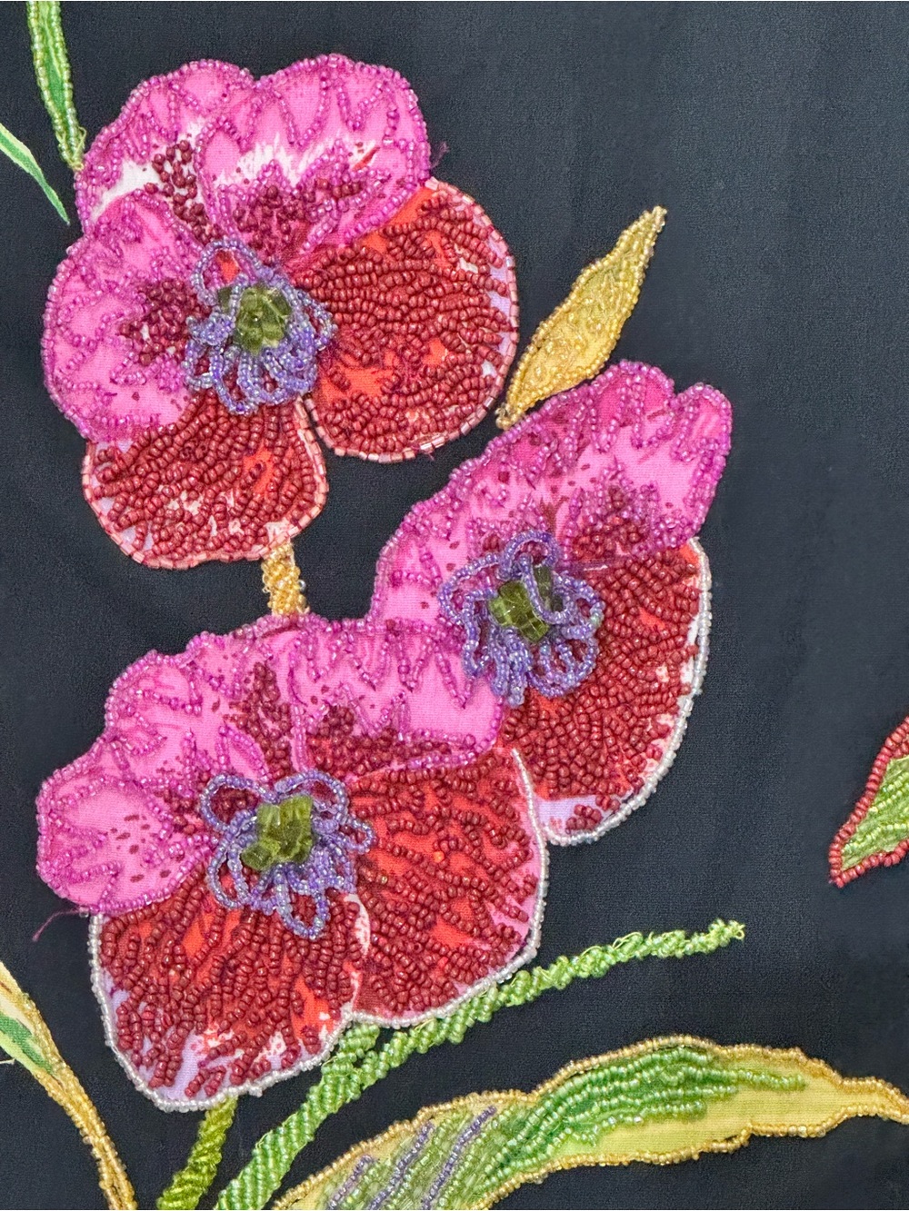Dolce Apparel Beaded Floral Pencil Skirt Vintage 90s Medium - Picture 6 of 15